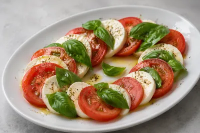 Fresh Caprese Salad with Basil and Olive Oil