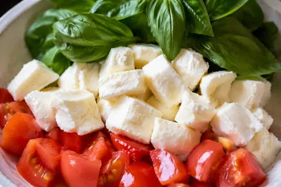 Rustic Fresh Mozzarella Tomato Basil Caprese
