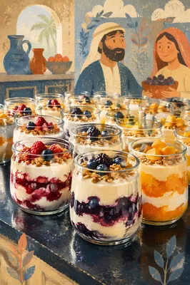 Layered Yogurt Parfait Jars for Brunch