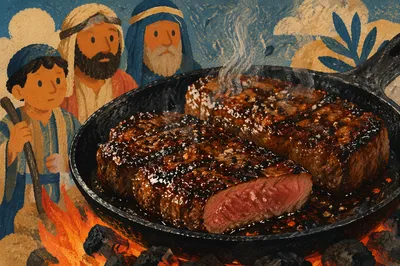 Sizzling Grilled Steaks in Cast Iron