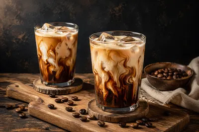 Moody Iced Coffee Cream Swirl Close-Up