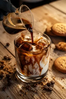 Creamy Iced Coffee With Espresso Swirl