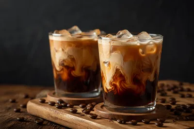 Moody Iced Coffee with Cream Swirls
