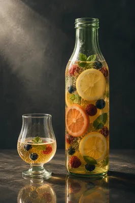 Elegant Kombucha Bottle With Citrus Infusion