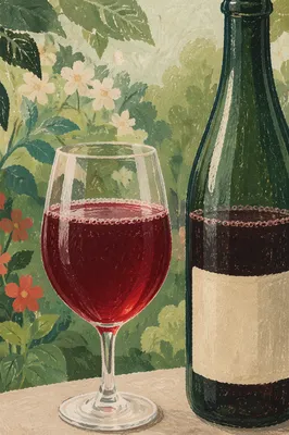 Ruby Fruit Kombucha in Garden Glass