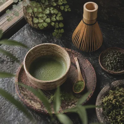 Artisanal Matcha Powder Tea Ritual
