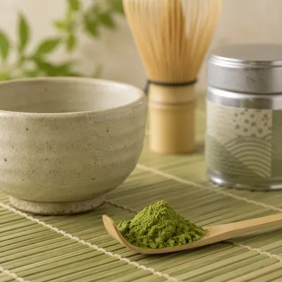 Matcha Powder with Bamboo Tea Scoop