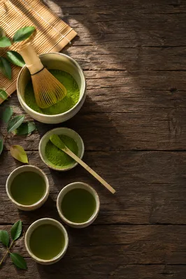 Artisanal Matcha Tea Ceremony Overhead