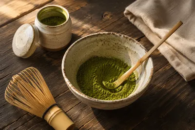 Artisanal Matcha Powder with Bamboo Scoop