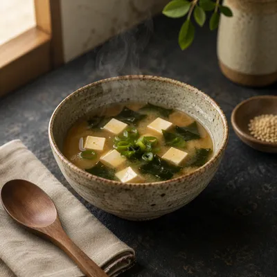 Cozy Miso Soup Bowl Morning Scene