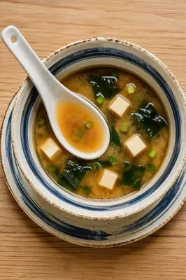 Japanese Miso Soup Bowl with Tofu