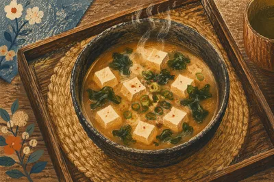 Cozy Overhead Miso Soup with Tofu