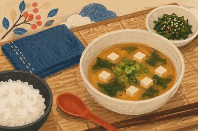 Cozy Japanese Miso Soup Meal Tray