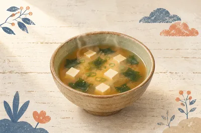 Rustic Miso Soup Bowl with Tofu