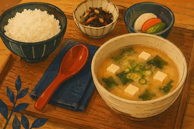Cozy Japanese Miso Soup Meal Tray