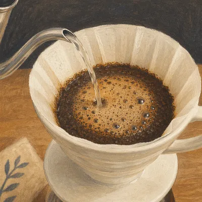 Morning Pour Over Coffee Bloom