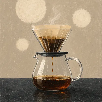 Calm Pour Over Coffee in Glass Carafe
