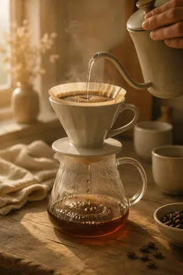 Morning Pour Over Coffee Ritual Scene