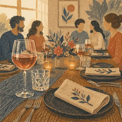 Elegant Candlelit Restaurant Table Setting