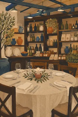 Elegant Candlelit Restaurant Table Setting