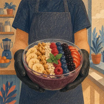 Acai Smoothie Bowl with Fresh Berries