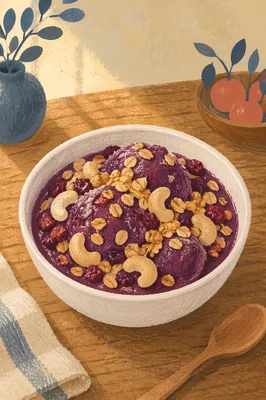 Healthy Acai Smoothie Bowl with Granola