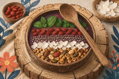 Rustic Acai Smoothie Bowl with Granola
