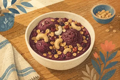 Acai Smoothie Bowl with Granola Topping