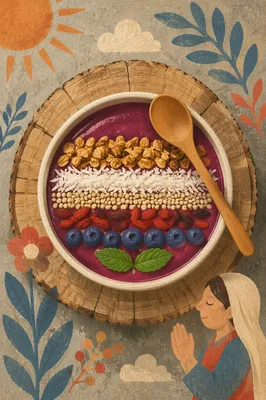 Rustic Berry Smoothie Bowl with Granola