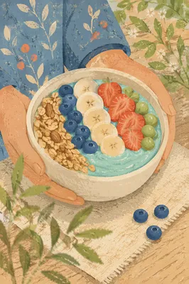 Fresh Berry Granola Smoothie Bowl Brunch