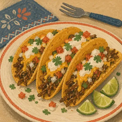 Crispy Beef Tacos with Lime and Cilantro
