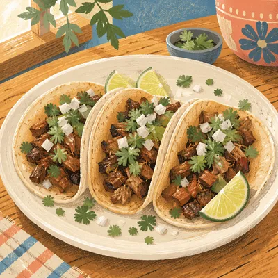 Street Tacos With Lime and Cilantro
