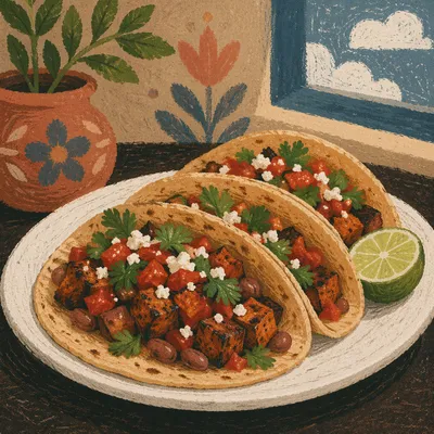 Rustic Tacos with Lime and Cilantro