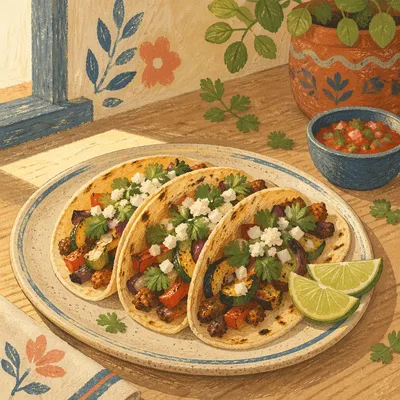 Fresh Tacos with Lime and Cilantro