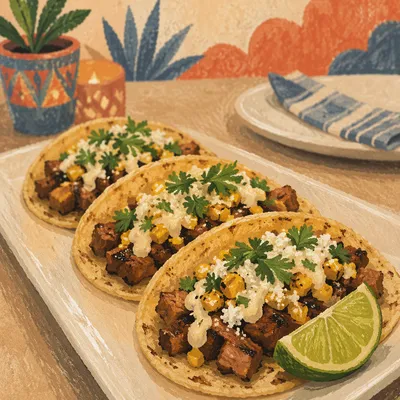 Fresh Street Tacos with Lime and Cilantro
