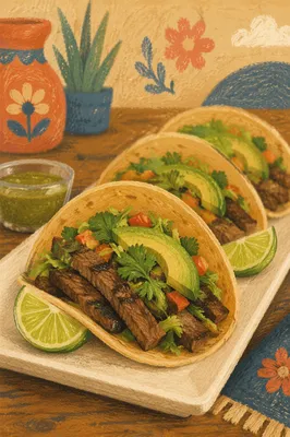 Steak Tacos with Lime and Cilantro