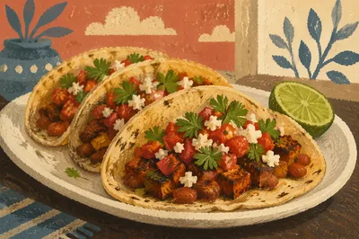 Rustic Corn Tacos with Lime and Cilantro