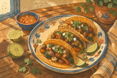 Street Tacos with Lime and Cilantro