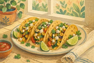 Fresh Tacos with Lime and Cilantro