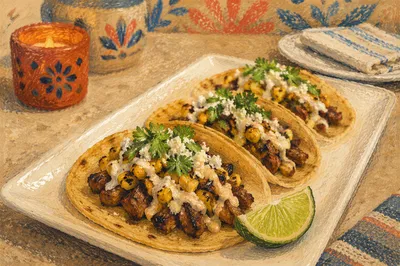Fresh Street Tacos with Lime and Cilantro
