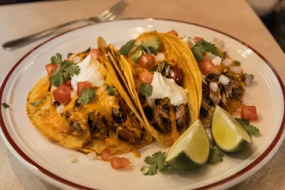 Crispy Beef Tacos with Lime and Cilantro