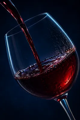 Elegant Red Wine Pour in Glass