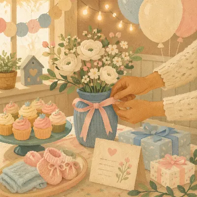 Pastel Holiday Baby Shower Dessert Table