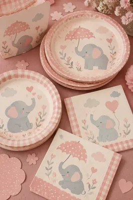Pastel Baby Shower Table Decorations