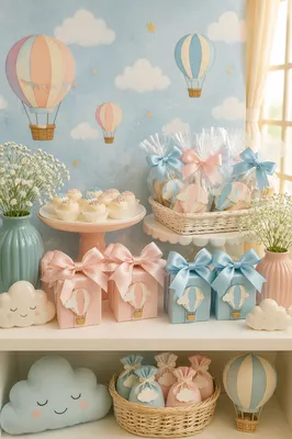 Pastel Baby Shower Dessert Table Decor