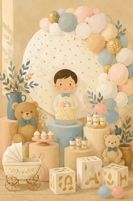 Pastel Baby Shower Dessert Party Decor