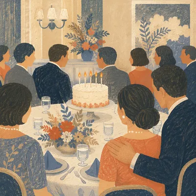 Intimate Birthday Fellowship Dinner with Candles