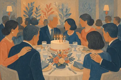 Intimate Birthday Fellowship Dinner with Candles