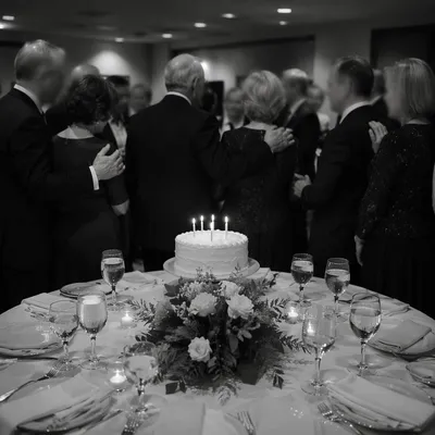 Elegant Birthday Fellowship Dinner with Candlelit Cake