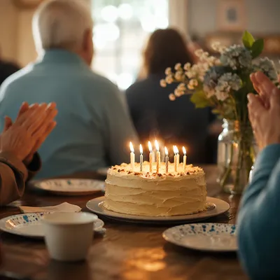 Church Fellowship Birthday Cake Celebration